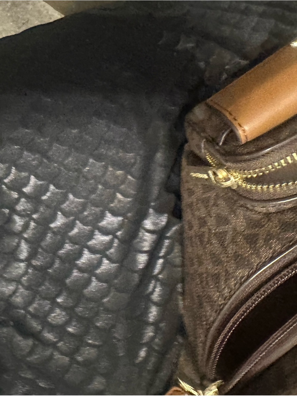 Michael Kors Brown Monogram Crossbody Belt Bag with Gold Hardware - Picture 9 of 12